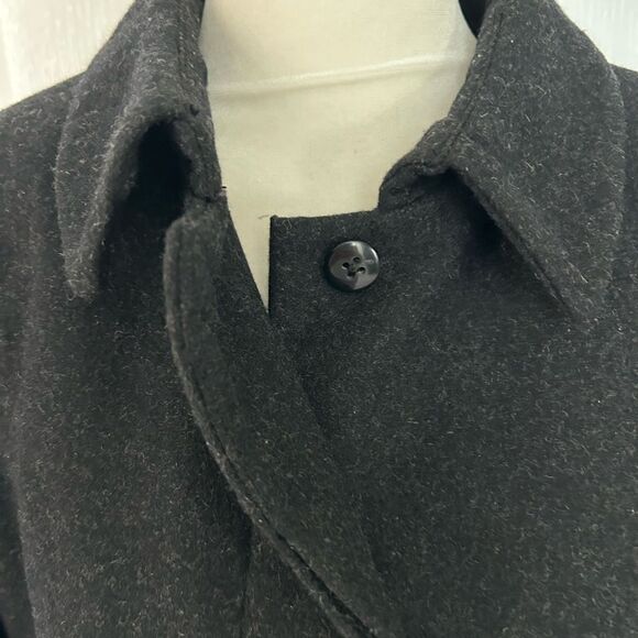Harve Benard Women’s Classic Dark Gray Wool Coat Lined Size 8 Petite Tall - Picture 9 of 14